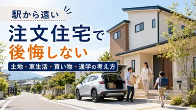 駅から遠い注文住宅で後悔しない土地・車生活・買い物・通学の考え方