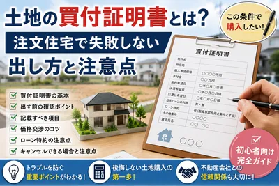 土地の買付証明書とは？注文住宅で失敗しない出し方と注意点
