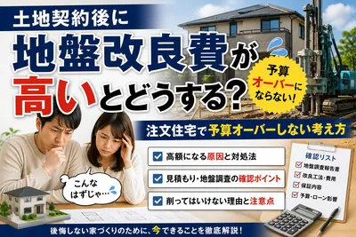 土地契約後に地盤改良費が高いとどうする？注文住宅で予算オーバーしない考え方