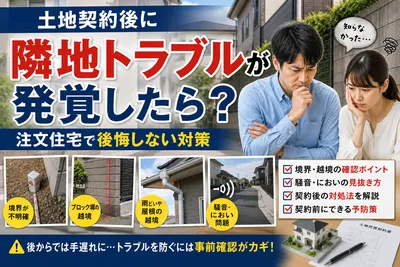 土地契約後に隣地トラブルが発覚したら？注文住宅で境界・越境・騒音に後悔しない対策