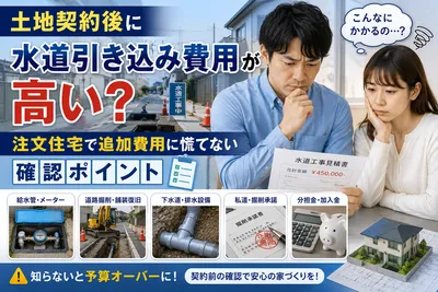 土地契約後に水道引き込み費用が高い？注文住宅で追加費用に慌てない確認ポイント