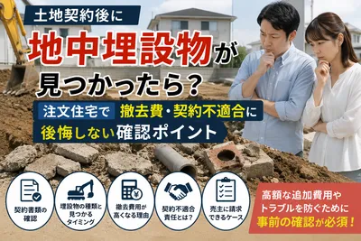 土地契約後に地中埋設物が見つかったら？注文住宅で撤去費・契約不適合に後悔しない確認ポイント