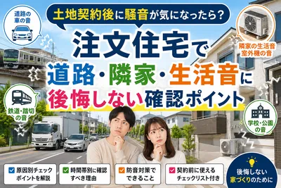 土地契約後に騒音が気になったら？注文住宅で道路・隣家・生活音に後悔しない確認ポイント