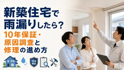 新築住宅で雨漏りしたら？10年保証・原因調査と修理の進め方