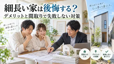 細長い家は後悔する？デメリットと間取りで失敗しない対策