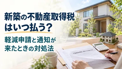 新築の不動産取得税はいつ払う？軽減申請と通知が来たときの対処法